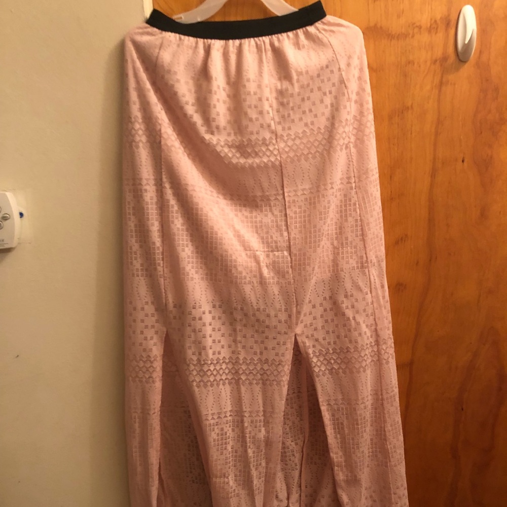 Pink maxi skirt